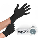 200 Guantes De Vinil Synmax Libre De Latex y Nitrilo Vinyl No Esteril (Small, Negro)