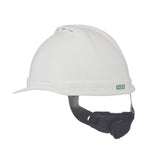 MSA Safety 10034018 V-Gard 500 - Tapa de protección con ventilación y suspensión de carraca de 4 puntos Fas Trac, Blanco, 6-1/2 to 8