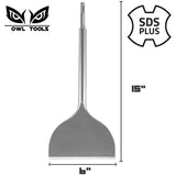 Broca de cincel SDS Plus de 6 pulgadas de ancho (grado industrial, 6 x 14 pulgadas), herramienta de extracción de lechada de azulejos, compatible con todos los martillos giratorios de impacto SDS Plus