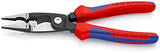 Knipex 13 82 200 SB Alicate para Instalaciones Eléctricas Atramentado con Fundas en Dos Componentes, 200 mm, color negro