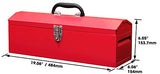 BIG RED TB101 Torin - Caja de herramientas portátil de acero con cierre de cierre de metal y bandeja de almacenamiento extraíble, color rojo