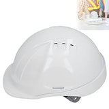 Casco de Seguridad, Casco de Seguridad Anti-rotura con Ventilación ABS para Exteriores, Tipo M para Ingeniería de Obras, Construcción de Ferrocarriles, Color Blanco