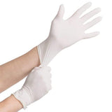 Xtra - Guantes grandes de látex sin polvo, paquete de 100 unidades, artículos de spa, servicio de alimentos e industriales, paquete de 100 unidades