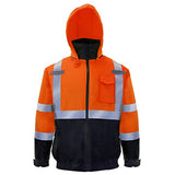 JORESTECH Chaqueta de seguridad impermeable reflectante de alta visibilidad, naranja, clase 3, nivel 2, tipo R JK-01 (5XL)