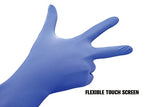 AURORA PROTECT Guantes desechables de nitrilo morados, 110 unidades, destreza, sin polvo, sin látex, ambidiestro, con textura de huellas dactilares (mediano, 110 unidades/caja)