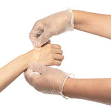 Guantes desechables, sin látex, guantes de vinilo transparente de grado alimenticio para uso médico, hogar, preparación de alimentos, cocina, limpieza, 100 unidades por caja (XL)