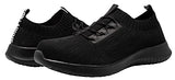 LARNMERN Zapatos Punta de Acero Hombre Mujeres Ligeras y Transpirabilidad Calzado de Seguridad Industrial y de Construcción Trabajo Tenis(26.5 cm, Negro)