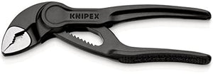 KNIPEX Cobra® XS - Alicates para bomba de agua, color gris atramentizado, en relieve, superficie rugosa, 100 mm, 87 00 100