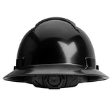 Casco de seguridad OSHA con visera completa ventilada con sistema de trinquete de 6 puntos, cumple con ANSI Z89.1, equipo de protección personal diseño de fibra de carbono