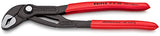 Knipex 87 01 250 Sb Cobra Tenaza para Bombas de Agua Hightech Atramentado Recubiertos de Plástico Antideslizante, 250 mm, rojo