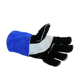 Soldador spot Cuero ARCO Guantes de soldadura Los guantes de trabajo de los soldadores de los guantes de seguridad de la seguridad de la seguridad del aislamiento Guantes de soldadura TIG CALENTE Peso