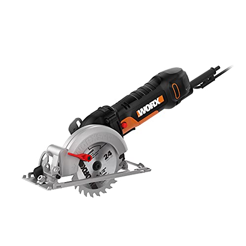 Worx WX439L - Sierra circular eléctrica compacta de 4,5 amperios