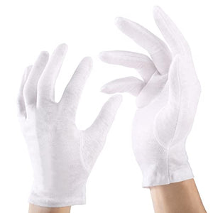 12 pares de guantes de inspección, guantes blancos de algodón