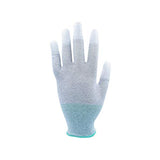 Guantes antiestáticos de PU con Revestimiento de Punta de los Dedos Guantes de Trabajo con Estuche de poliéster, 10 Pares (Color : Green 20 Pairs, Size : S)