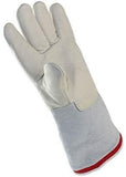 Guantes impermeables, guantes de nitrógeno líquido. Guantes de trabajo de cuero Protectores Largos con largo,criogénico,impermeable,resistente al agua con mangas de cuero de vaca de nitrógeno resisten