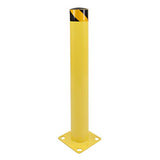 BISupply Poste de bolardo de seguridad de 36 x 4.5 pulgadas, barrera de estacionamiento de acero amarillo para garaje o estacionamiento, 1 unidad