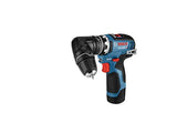 BOSCH GSR12V-300FCB22 12V Max EC Sistema de taladro/destornillador 5 en 1 con (2) baterías de 2.0 Ah