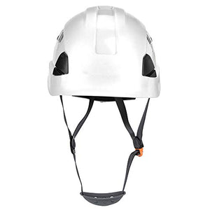 Casco de Seguridad, Casco de espeleología de Tela Suave Resistente a Altas temperaturas con Orificio de Aire para espeleología(28 * 21 * 18cm-Blanco)