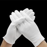 iplusmile 10 Pares de Guantes de Protección de Seguridad de Algodón Guantes de Joyería de Monedas Guantes de Trabajo Mitts Savers de Mano para Cocinar Jardinería