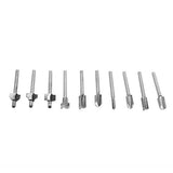 10pcs/Set Fresa de acero de alta velocidad Fresa 1/8 pulg. Vástago de carburo Fresas Brocas Recto Carpintería Tallado Parte Router Bits Kit Herramienta