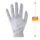 6 pares de guantes de algodón blanco para manos secas, guantes de inspección SPA