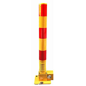 WYCSAD Bolardos para Entrada de Auto, bolardo de Barrera de Seguridad de 23.6"con Cinta Reflectante, Poste de estacionamiento de bolardo de Calle de fácil instalación (Color : Red) (Red)