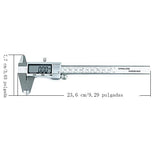 Calibrador Vernier Digital, Electrónico Herramienta de Medición de Acero Inoxidable 150 mm/6 Inch Métrica para Interior Profundidad Exterior Longitud Altura y Medidas de Espesor