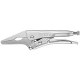 KNIPEX - 41 34 165 Cuchillos Herramientas LP - 4134165 Alicates de agarre de 6-1/4 pulgadas con mandíbula larga y estrecha, niquelado