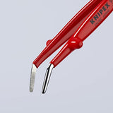 KNIPEX Tools 92 47 01 - Pinzas en ángulo de 30 ° (aislamiento de 1000 V, 5-1/2 pulgadas), color rojo