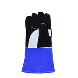 Soldador spot Cuero ARCO Guantes de soldadura Los guantes de trabajo de los soldadores de los guantes de seguridad de la seguridad de la seguridad del aislamiento Guantes de soldadura TIG CALENTE Peso