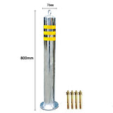 Bolardos de estacionamiento con Cadena de plástico de 5 m, bolardos de estacionamiento de Acero Inoxidable Poste de tráfico de bolardo de Seguridad para estacionamiento Privado (tamaño: 650x76 mm) (8