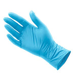 Guantes De Nitrilo Azul Libre de Látex Sin Polvo desechable resistente antiadherente uso industrial alto rendimiento ideal para cocinar pack de 100 piezas (Large)