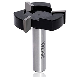 CNC Spoilboard Surfacing Router Bit, 1/2 Inch Shank 2 Inch Cutting Diameter, Slab Flattening Router Bit Planing Wood Planer Bit by BINSTAK (Carbide)