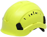 RJSHE Casco de Seguridad ABS Casco de protección Ajustable para Trabajos en Altura con suspensión de 6 Puntos para construcción y Escalada(Color:Green,Size:Type A)