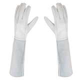 Guantes de jardinería Guantes de poda de rosa T Prueba larga Guantes de jardín con protección de antebrazo extra larga Guantes de trabajo blanco