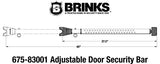 Brinks 675-83001 Home Security Barra de seguridad puerta, Acero de alta resistencia calibre 20