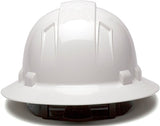 Pyramex Ridgeline HP54110 - Casco duro de ala completa, suspensión de trinquete de 4 puntos, color blanco