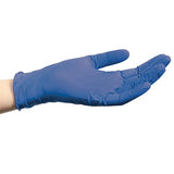 ForPro - Guantes desechables de nitrilo, resistentes a los químicos, sin polvo, sin látex, no estériles, aptos para alimentos, 4 mil, índigo, mediano, 100 unidades