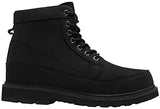 LARNMERN Botas de cuero con punta de acero para hombres Botas de trabajo duraderas y elegantes antideslizantes Seguridad al aire libre Zapatos de construcción industrial indestructibles(29.0 cm, Negro)