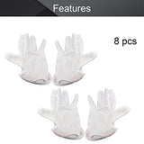 Othmro Guantes antiestáticos blancos con diseño de rayas de dedo completo antiestático, 8 pares