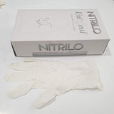 Uniseal Guante de Nitrilo, Caja 100 Guantes de nitrilo Desechables, Libre de Polvo para exámen, AQL 2.5, ambidiestros, no estéril (Grande - Blanco)