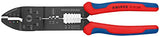 Knipex 97 22 240 SB Alicate para Entallar Terminales Lacado con Fundas en Dos Componentes, 240 mm, color negro