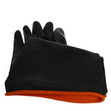 Othmro - Guantes de 55 cm para alargar y espesar, resistentes a los ácidos y alcalinos, color negro