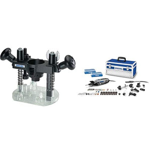 Dremel, Aditamento de Base para Fresar, 335-01 + DREMEL 4300-9/64 Mototool con 9 Aditamentos 64 Accesorios Maletín Metálico