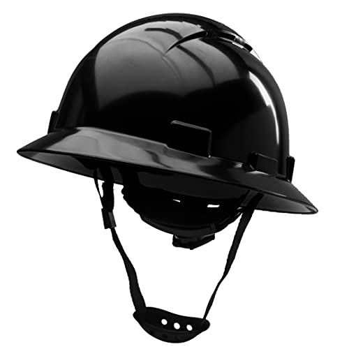 Casco de seguridad OSHA con visera completa ventilada con sistema de trinquete de 6 puntos, cumple con ANSI Z89.1, equipo de protección personal diseño de fibra de carbono