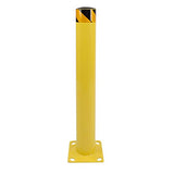 BISupply Poste de bolardo de seguridad de 36 x 4.5 pulgadas, barrera de estacionamiento de acero amarillo para garaje o estacionamiento, 1 unidad