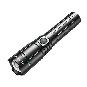 Klarus EP9 Pro - Linterna LED con zoom, 1300 lúmenes, linterna recargable, USB C 2A de carga rápida, 4 modos + estroboscópico, IPX4 impermeable linterna de mano para el hogar, camping, al aire libre, emergencia