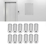 12 Uds. Tornillos de Separación para Letreros de 19x40mm, Soportes para Letreros de Acero Inoxidable, Tornillos con Reemplazo de Enchufe de Pared para Obras de Arte de Vidrio