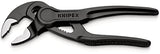 Knipex Cobra® XS Llave para tubos y tenaza para bombas de agua gris atramentado, superficie rugosa y en relieve 100 mm (cartulina autoservicio/blíster) 87 00 100 BK