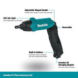 Makita DF001DW - Juego de destornilladores hexagonales de iones de litio de 3,6 V, color verde azulado, 3,6 V